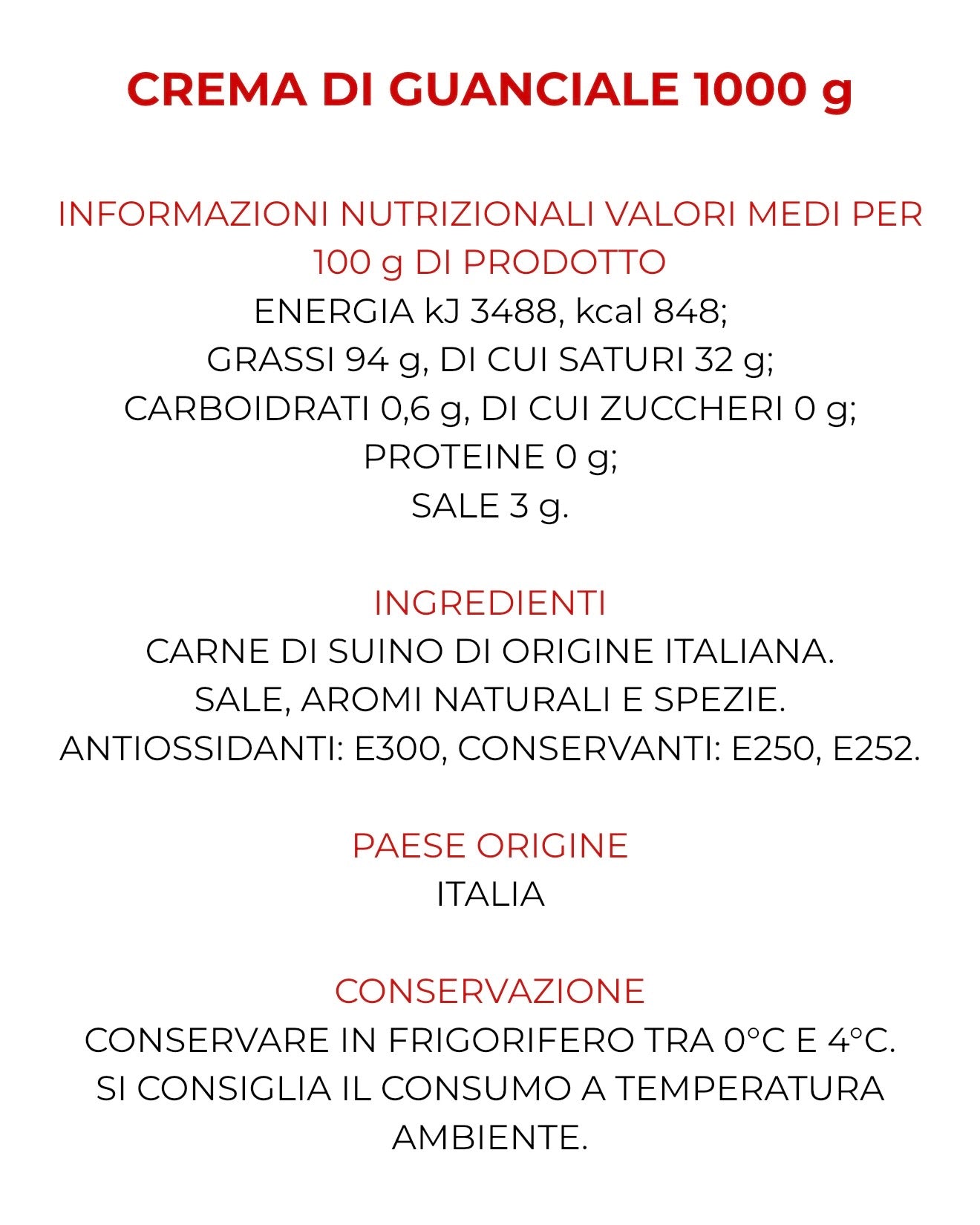 Guancialì - Crema di Guanciale 1000 g
